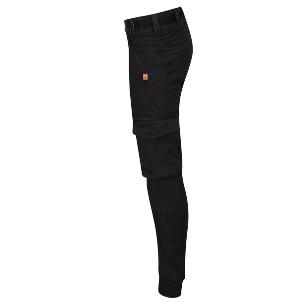 womens-black-motorcycle-cargo-pants-side-view