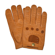 Goldtop England Deerskin Leather Driving Gloves - Tan