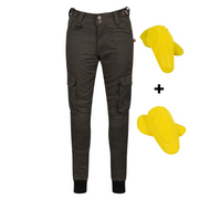 womens-olive-cargo-motorcycle-pants-with-yellow-armour