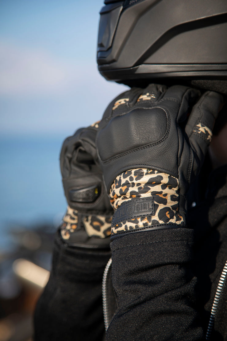 MotoGirl Bessie Gloves - Leopard