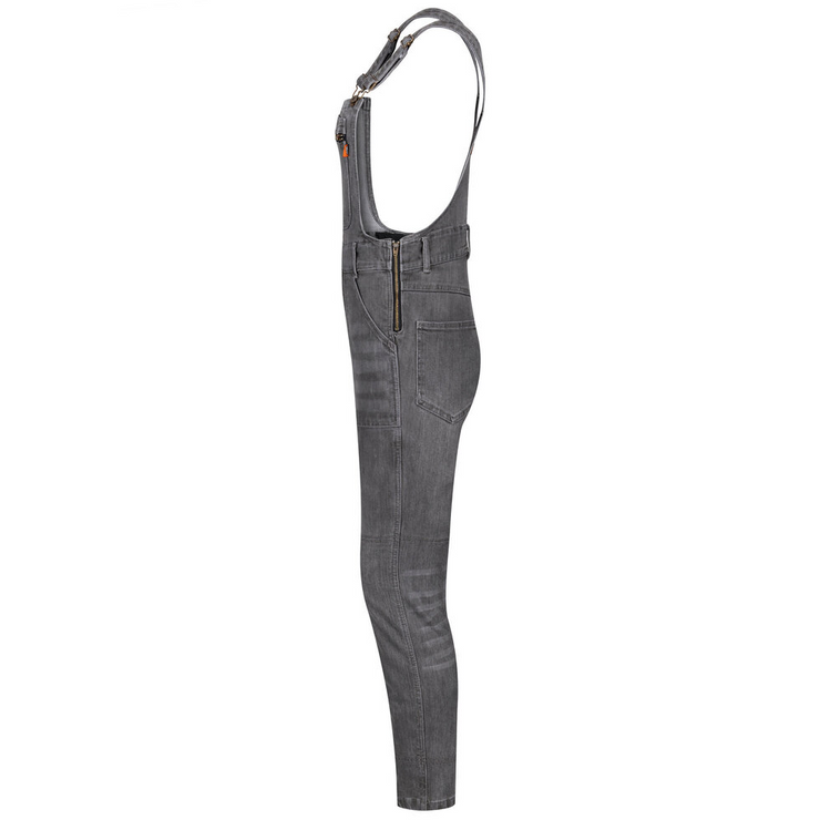 MotoGirl Daisy Dungaree Riding Pants - Grey