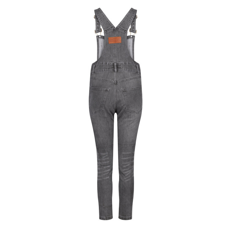 MotoGirl Daisy Dungaree Riding Pants - Grey
