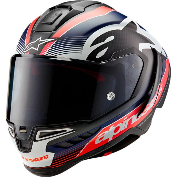 Alpinestars Supertech R10 - Black/Carbon Fluo Red/Blue Matte