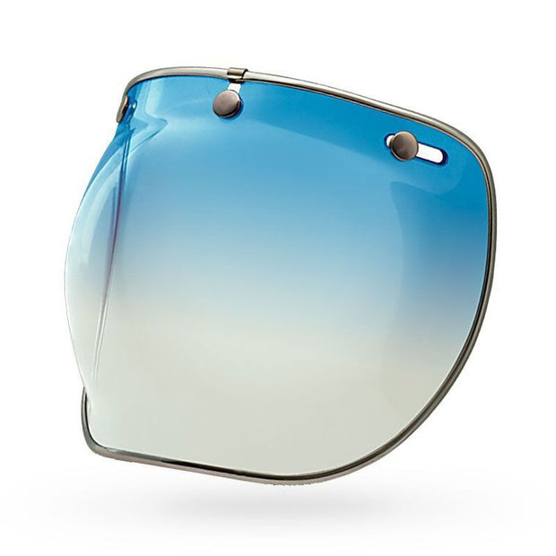 Bell 3-Snap DLX Bubble Shield - Ice Blue Gradient