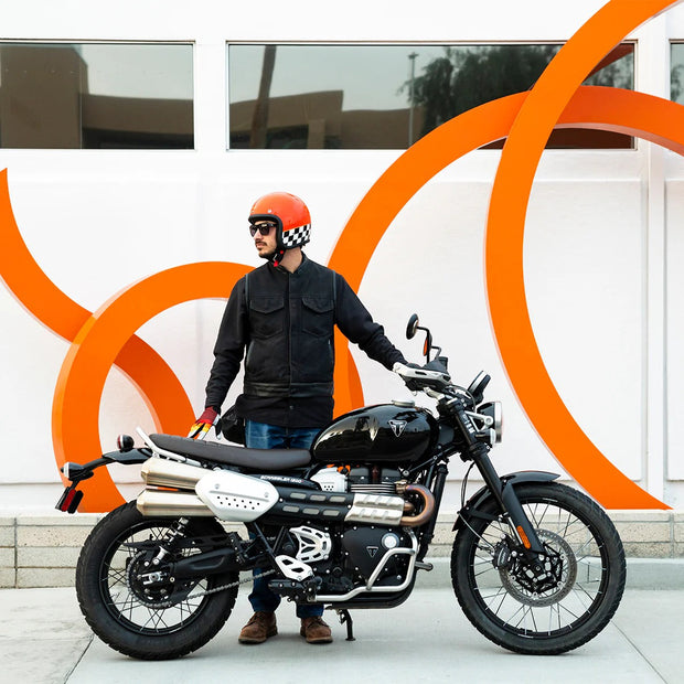 Biltwell Bonanza Competition Orange Helmet Perth County Moto