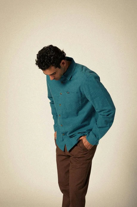Brixton Hasting Kapok Flannel Shirt - Heather Aquatic