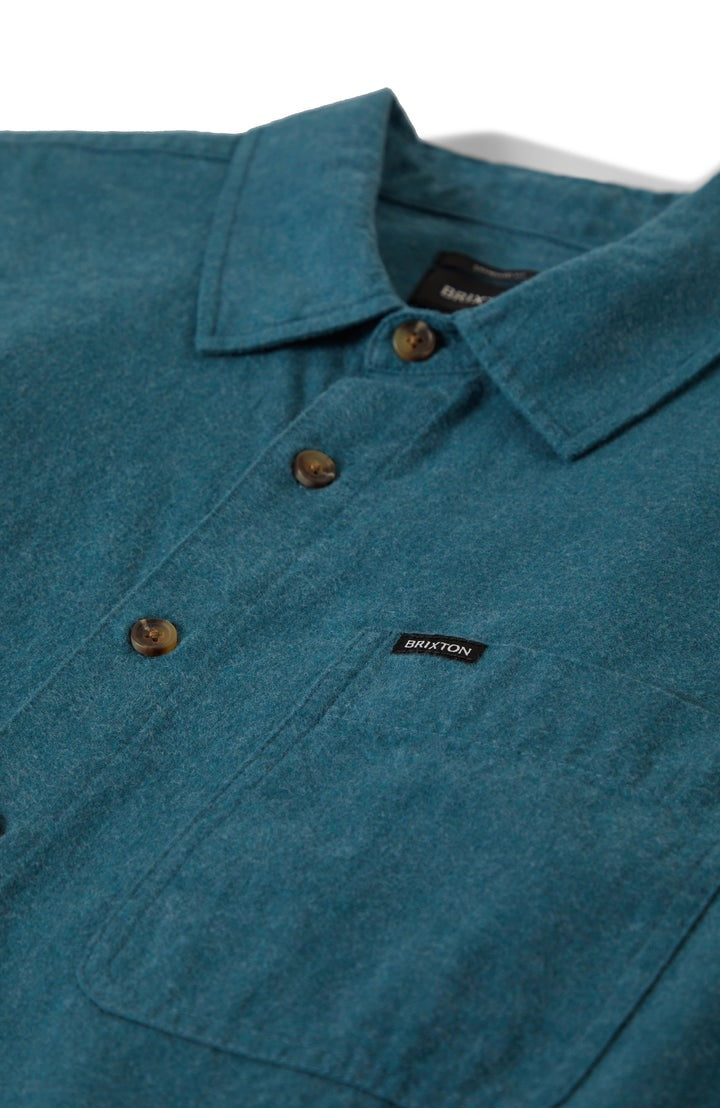 Brixton Hasting Kapok Flannel Shirt - Heather Aquatic