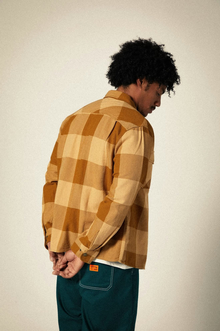 Brixton Selden Flannel Washed Copper/Curry Buffalo