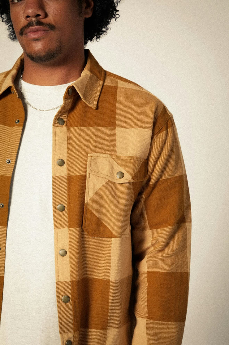 Brixton Selden Flannel Washed Copper/Curry Buffalo