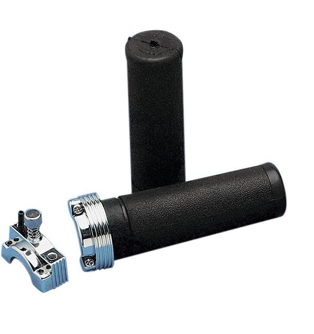 Drag Specialties Chrome Dual Cable Throttle Assembly With Grips