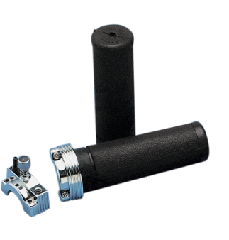 Drag Specialties Chrome Single Cable Throttle Assembly With Grips