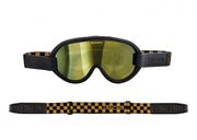 Ethen Scrambler Goggles - Black/Gold Checkered Photochromatic Lens