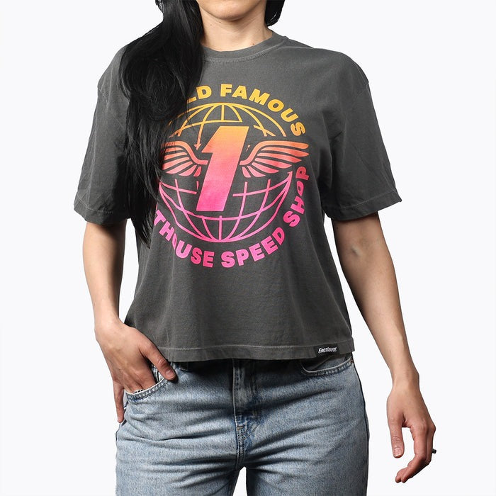 Fasthouse Women's Renown Crop SS Tee - Pepper