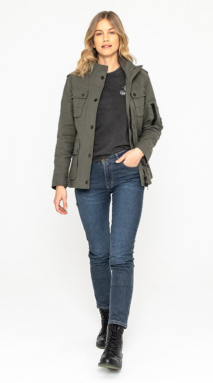 John Doe Women's Explorer Motorcycle Jacket Olive 