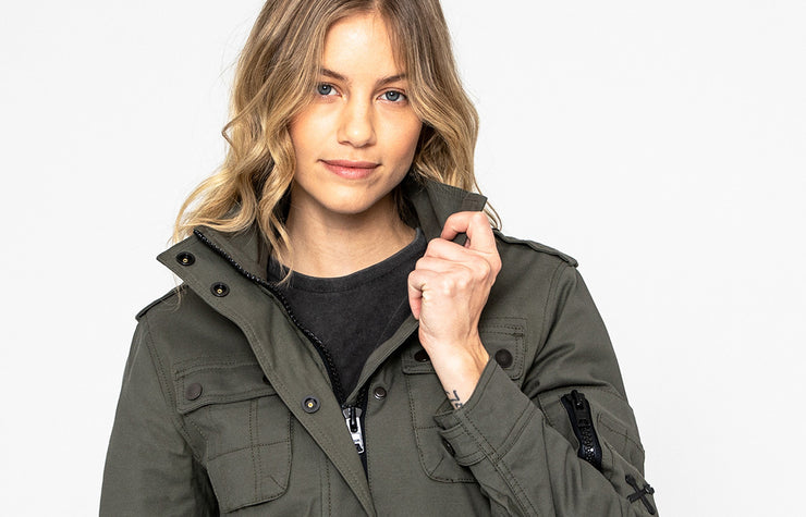 John Doe Women's Explorer Motorcycle Jacket Olive 