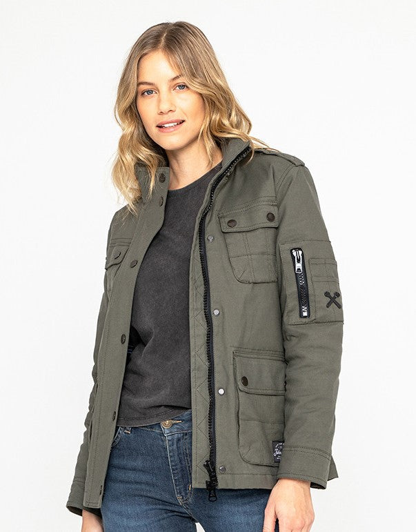 John Doe Women's Explorer Motorcycle Jacket Olive 