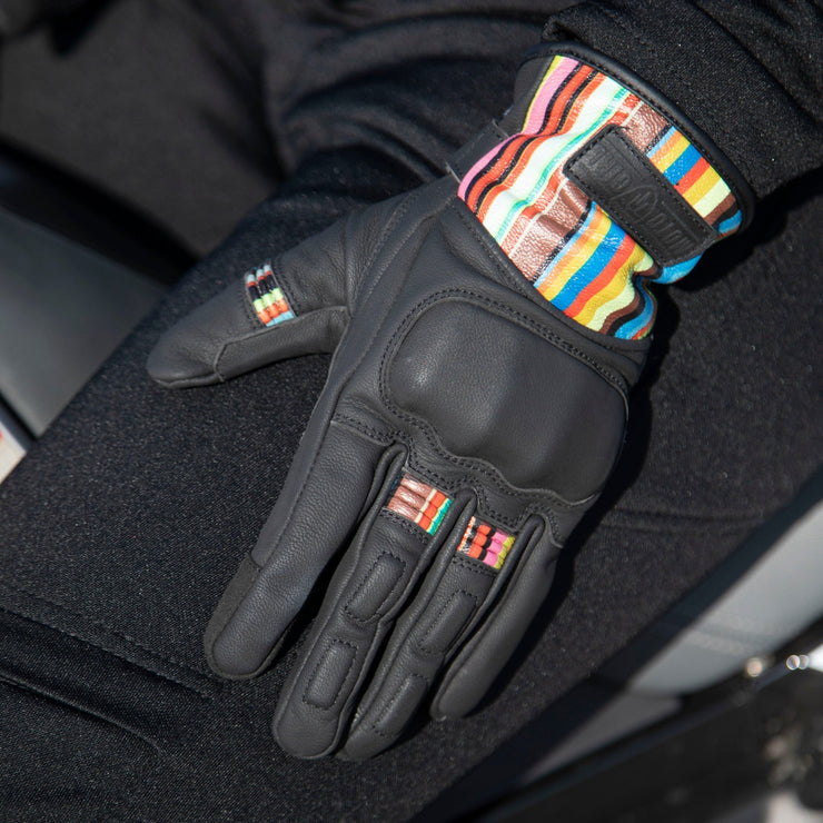 MotoGirl Bessie Gloves - Stripe