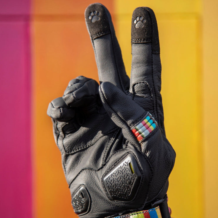 MotoGirl Bessie Gloves - Stripe