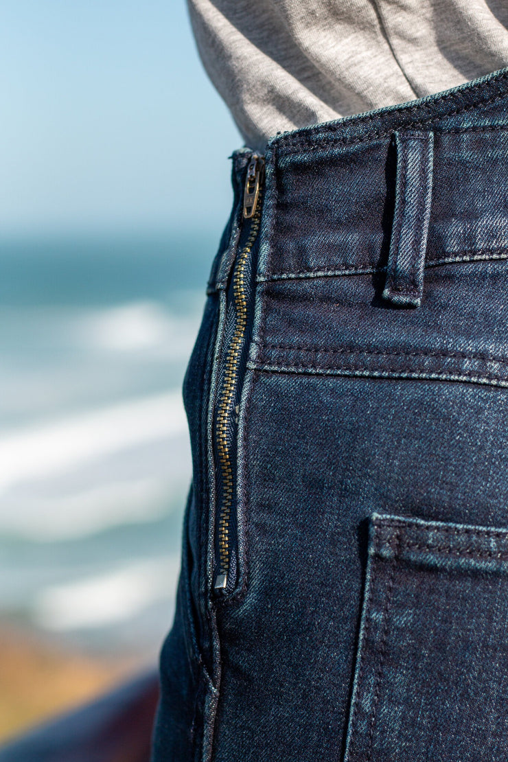 MotoGirl Daisy Dungaree Riding Pants - Blue