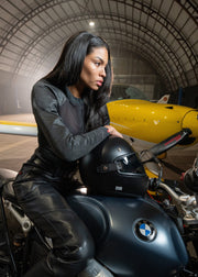 Pando Moto BIA BLACK – Women’s Protective Motorcycle Base Layer / Bodysuit