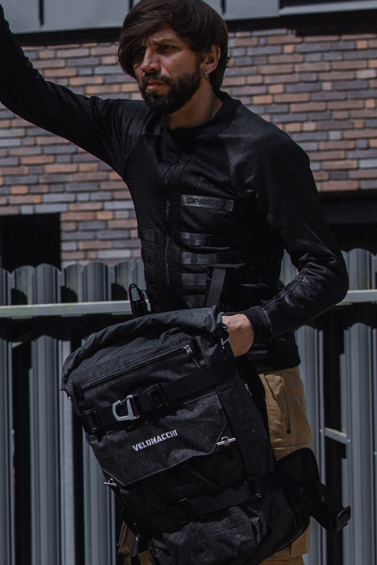 Pando Moto COMMANDO UH BLACK Men’s Light-Weight Motorcycle Jacket