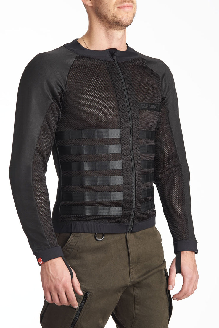 Pando Moto COMMANDO UH BLACK Men’s Light-Weight Motorcycle Jacket