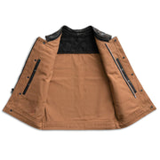 tan-canvas-motorcycle-vest-with-quilted-leather-shoulders-interior