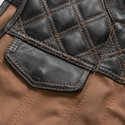 tan-canvas-motorcycle-vest-with-quilted-black-leather-pocket
