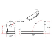 TC Bros Weld-On Single Hole Rear Fender Mount