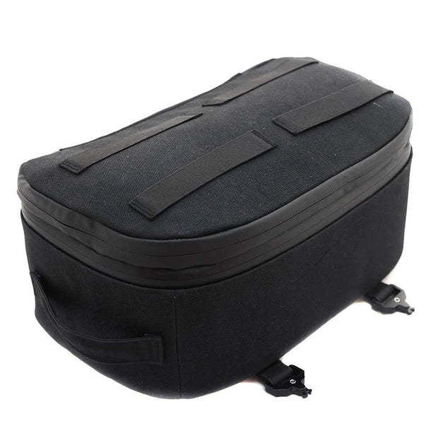 wentworth moto waxed canvas switchback tail bag and backpack case
