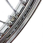 Moto Iron Front 40 Spoke Spool Hub Wheel 21 - Chrome