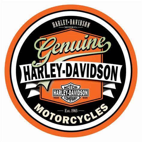 Harley Davidson 8 Inch Round Vintage Old Looking Tin Sign