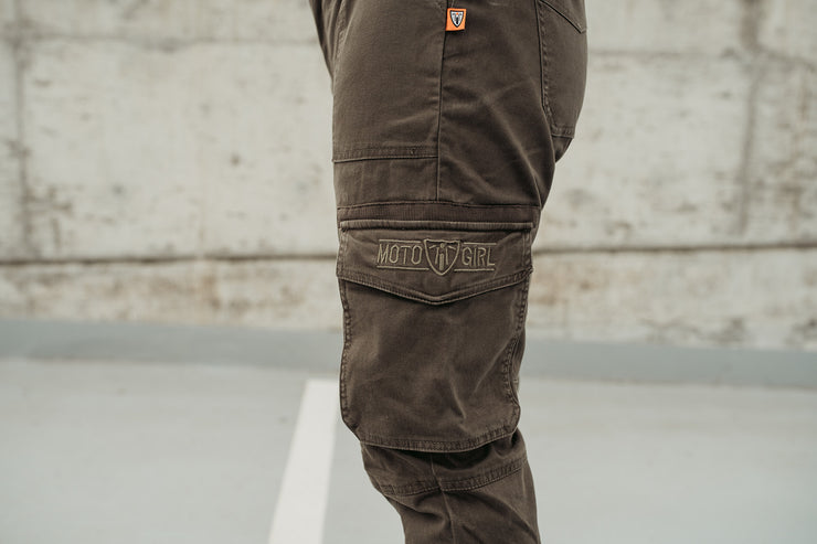 womens-olive-cargo-motorcycle-pants-side-view