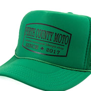 Perth County Moto Lifestyle Badge Trucker - Kelly Green/Black