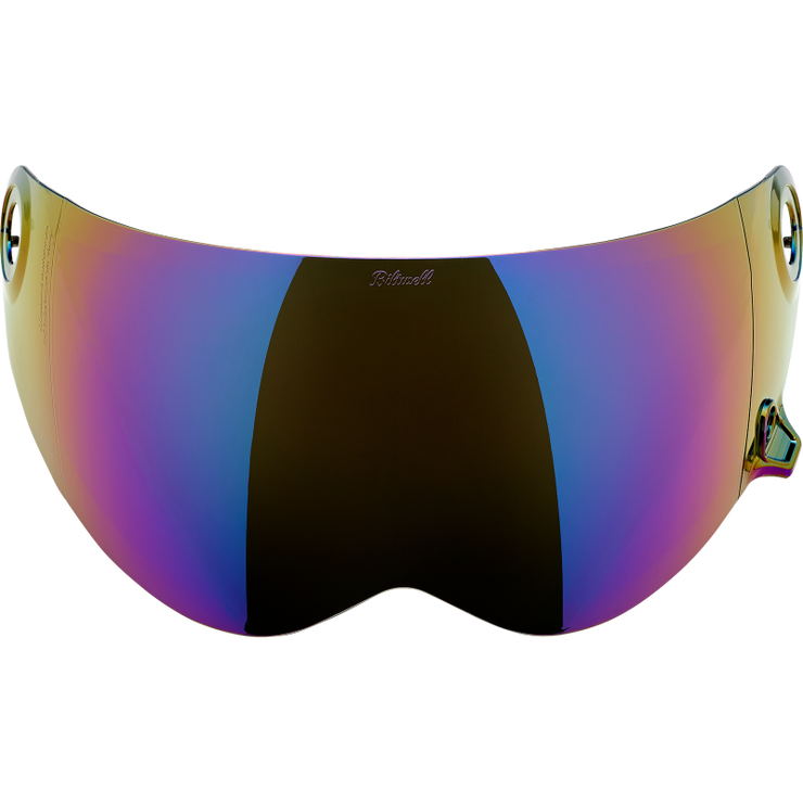 Biltwell Lane Splitter Shield - Rainbow Mirror