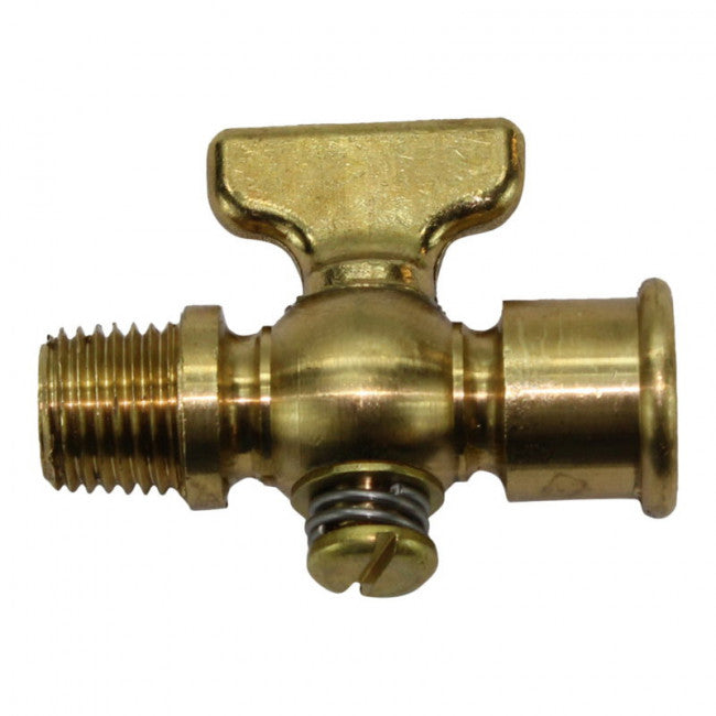Moto Iron 1/4" Brass Petcock With T-Handle