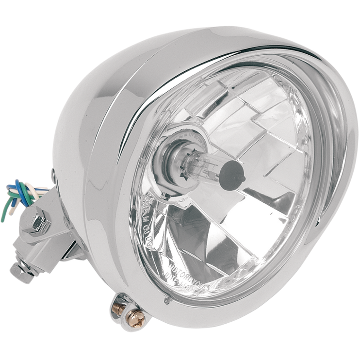 Drag Specialties Diamond-style 5 3/4" Headlight - Chrome