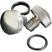Drag Specialties FXST and FLST Knurled Seat Bolt Kit - Chrome