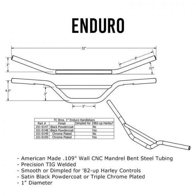 TC Bros. 1" Enduro Handlebars