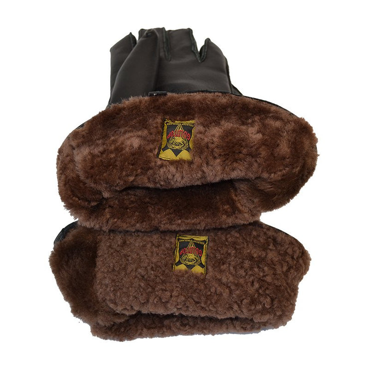 Goldtop England Sheepskin Lined Gauntlet - Black