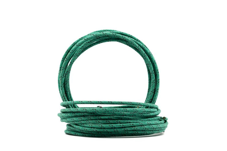 Prism Supply Co Vintage Cloth Covered 16g Electrical Wire - Green/Black Tracers