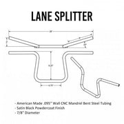 TC Bros. 7/8" Lane Splitter Handlebars - 9.25" Rise Black