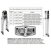 Moto Iron Wishbone Springer For Harley Davidson Dyna 91-17 & Sportster 04-Up - Black