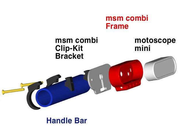 Motogadget MSM Combi Handle Bar Clip-Kit Bracket