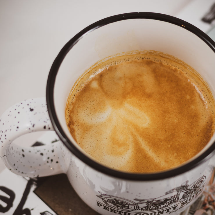 Perth County Moto Old Bikes Camping Mug