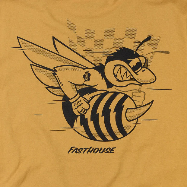 Fasthouse Youth Swarm Tee - Vintage Gold (Closeout)