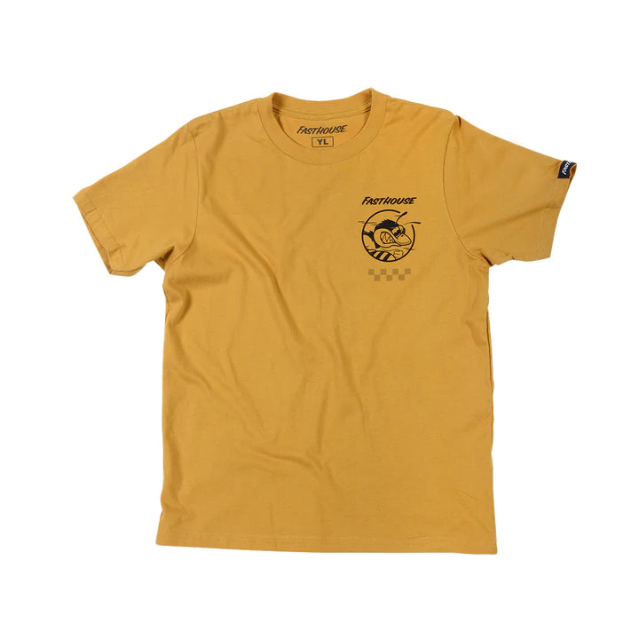 Fasthouse Youth Swarm Tee - Vintage Gold (Closeout)