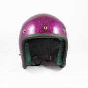 purple-metal-flake-open-face-helmet-with-green-suede-interior