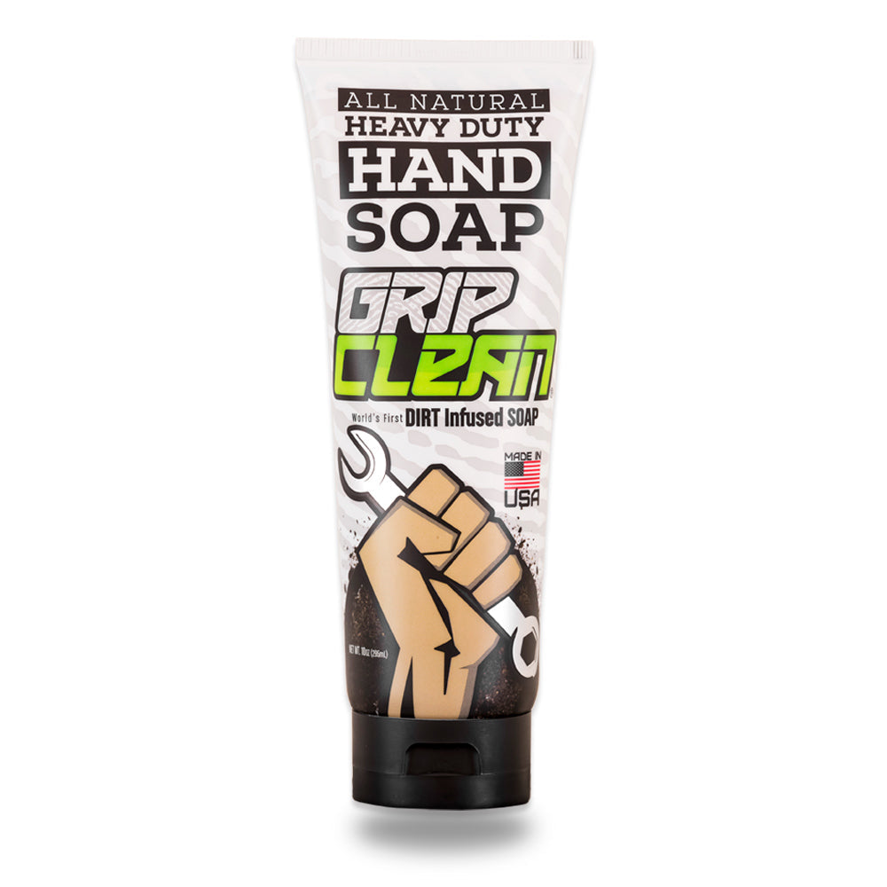 Grip Clean  Hand Cleaner for Auto Mechanics - Heavy Duty Pumice Soap  Dirt-Infused Hand Soap Absorbs Grease/Oil Stains Odors & More. All Natural  Soap with Moisturizing Ingredients. Lime Scented for Men