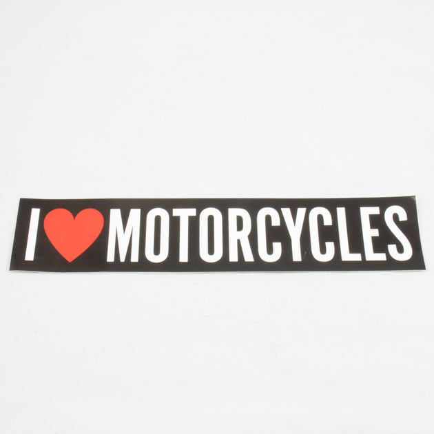 I Love Motorcycles Bumper Sticker – Perth County Moto